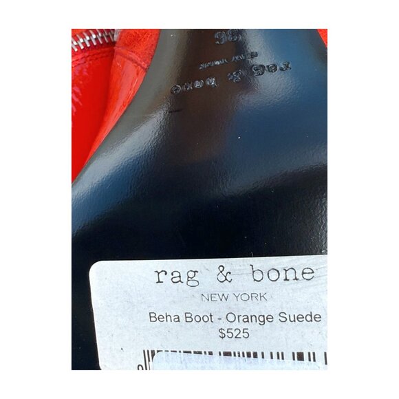 Rag & Bone Beha Boots – Orange Suede + Patent Leather – Size 36 – NWT ($525 Reta - Picture 9 of 9